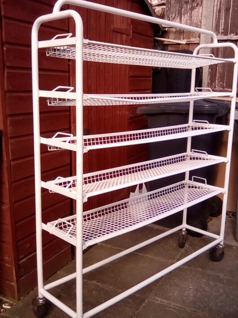 image for Vintage tubular mobile trolley,