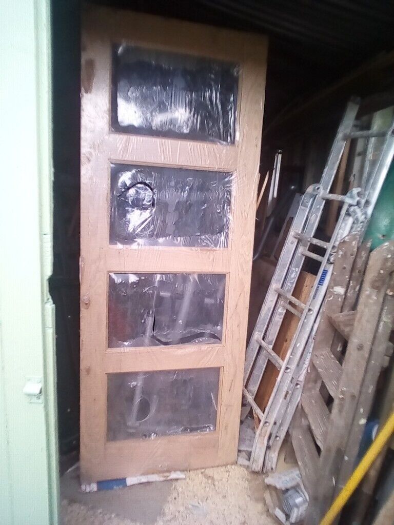image for New oak door glass missing