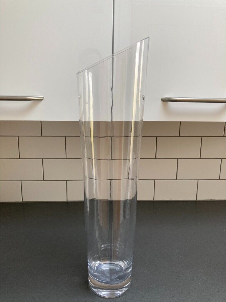 image for Decorative Large  Asymmetrical Glass Vase –  Unused Condition
