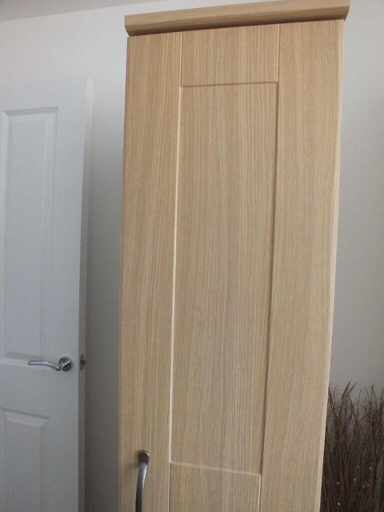 Light Oak Single Wardrobe