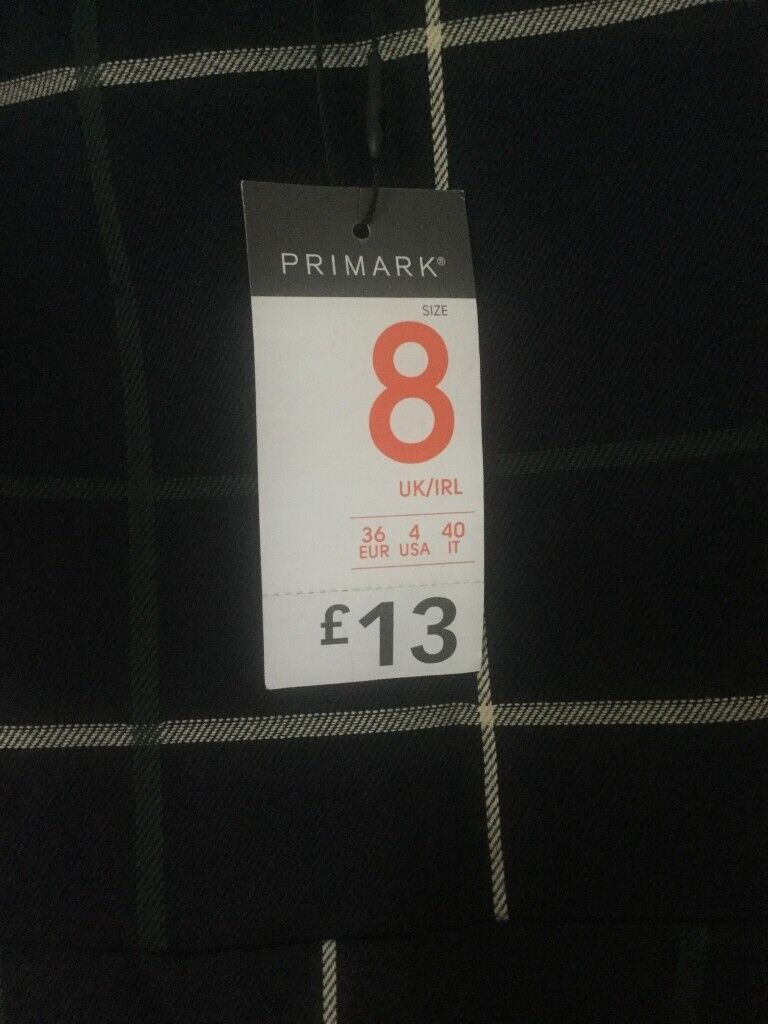 Primark tartan navy dress still with tag