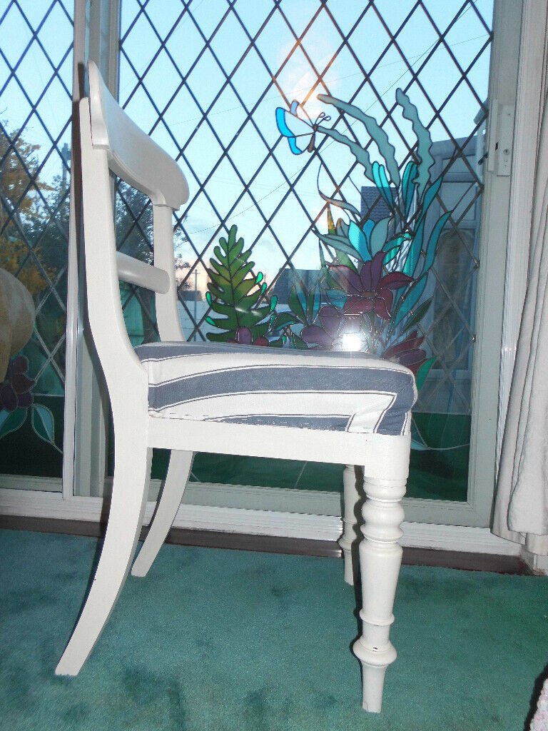 Early 1900s  blue and white navy stripe sturdy and in very good condition.