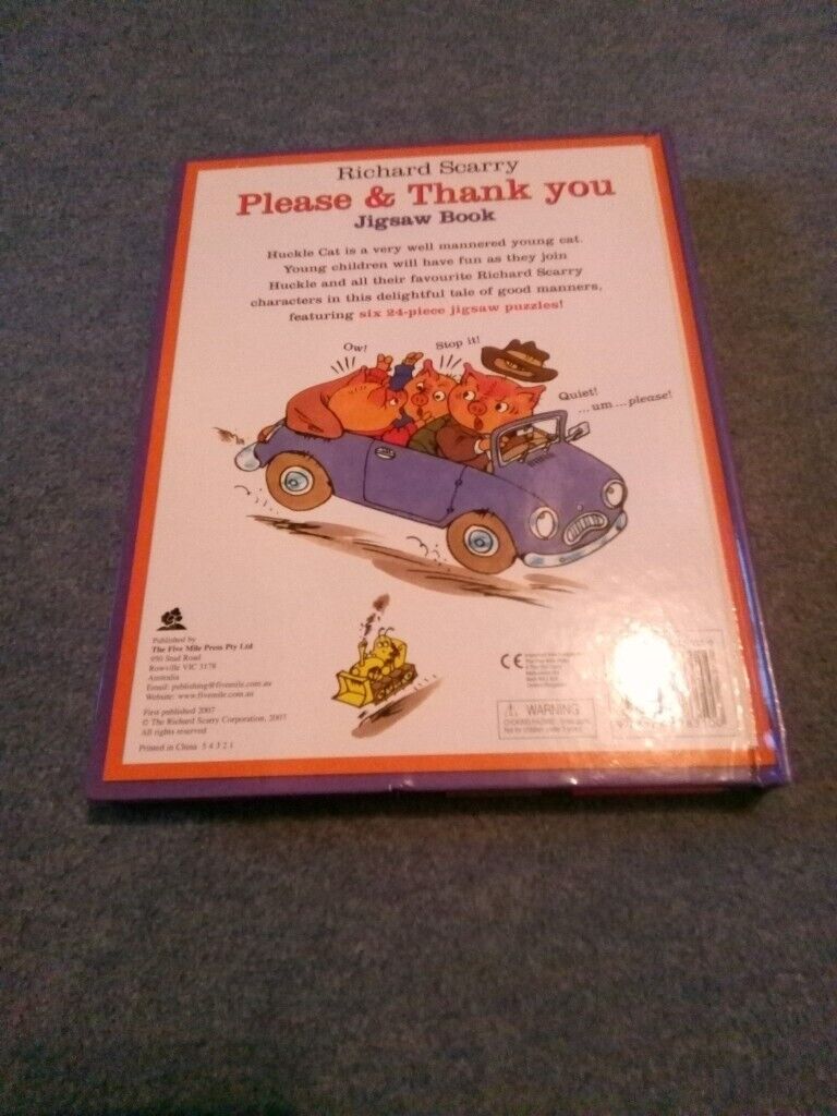 Richard Scarry Please and Thank you hardback, jigsaw book