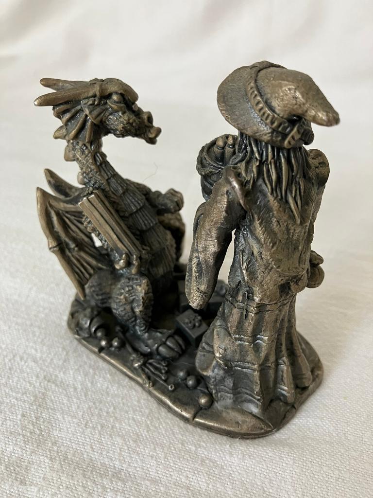 Heavy Pewter Sculpture by Tudor Mint Myth and Magic MAKE A WISH! Collectable Figurine 