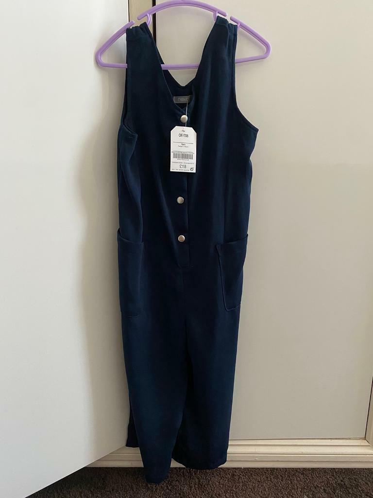 image for Girls navy culotte jumpsuit age 6