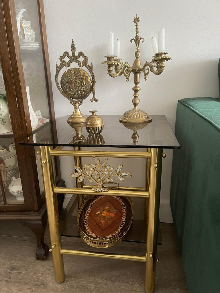 Mid century two tiered side table