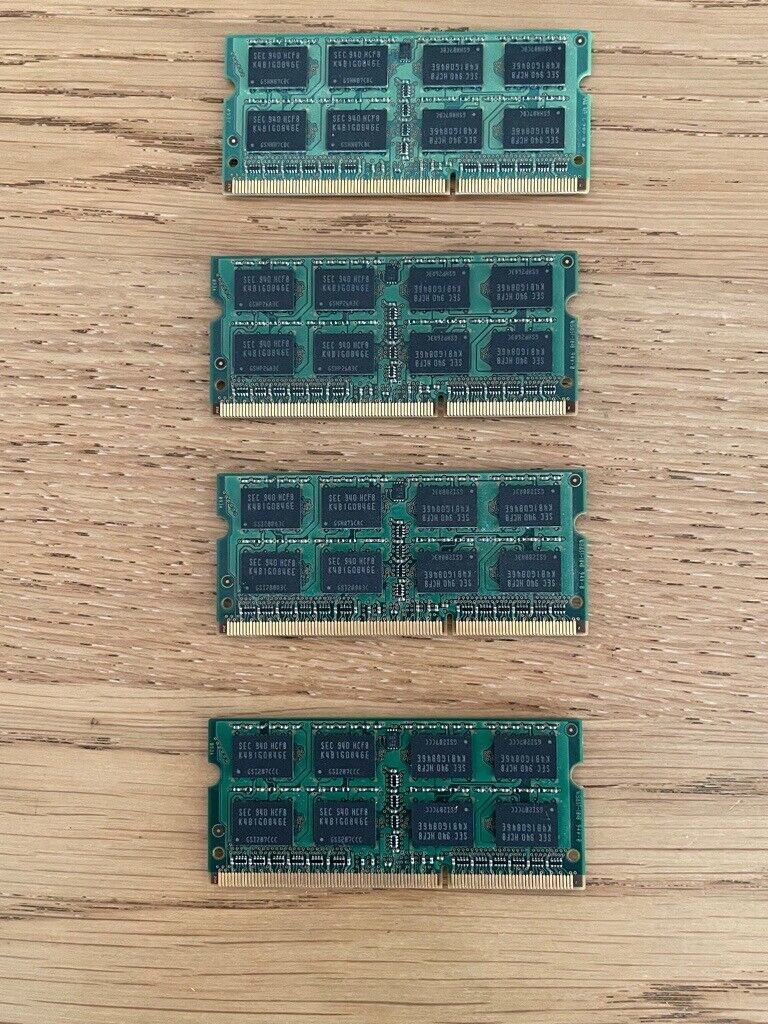 Apple Compatible Samsung Memory 8GB (4 X 2GB), PC3-8500S DDR3, Excellent Condition, £20