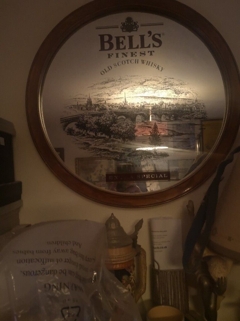 Bells finest old scotch whisky mirror