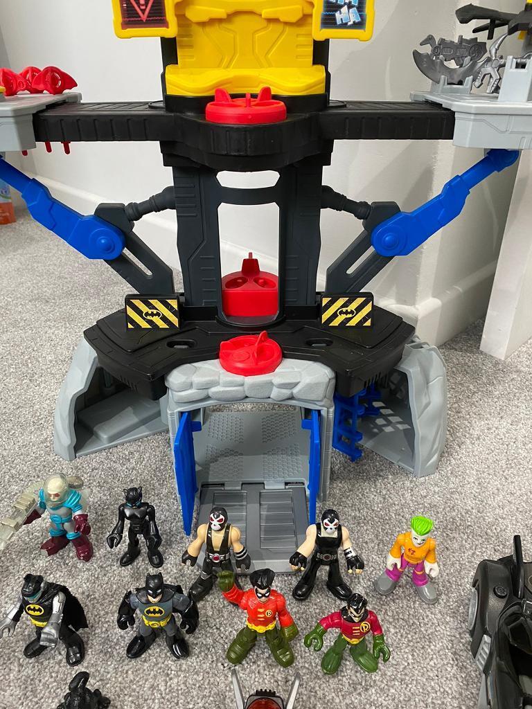 image for Imaginext Transforming Batcave, Batman Playset Batmobile