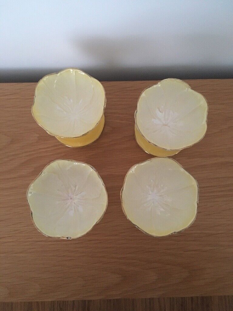Vintage Art Deco Mailing Lustre Ware Sundae Grapefruit Comport Tulip Dishes