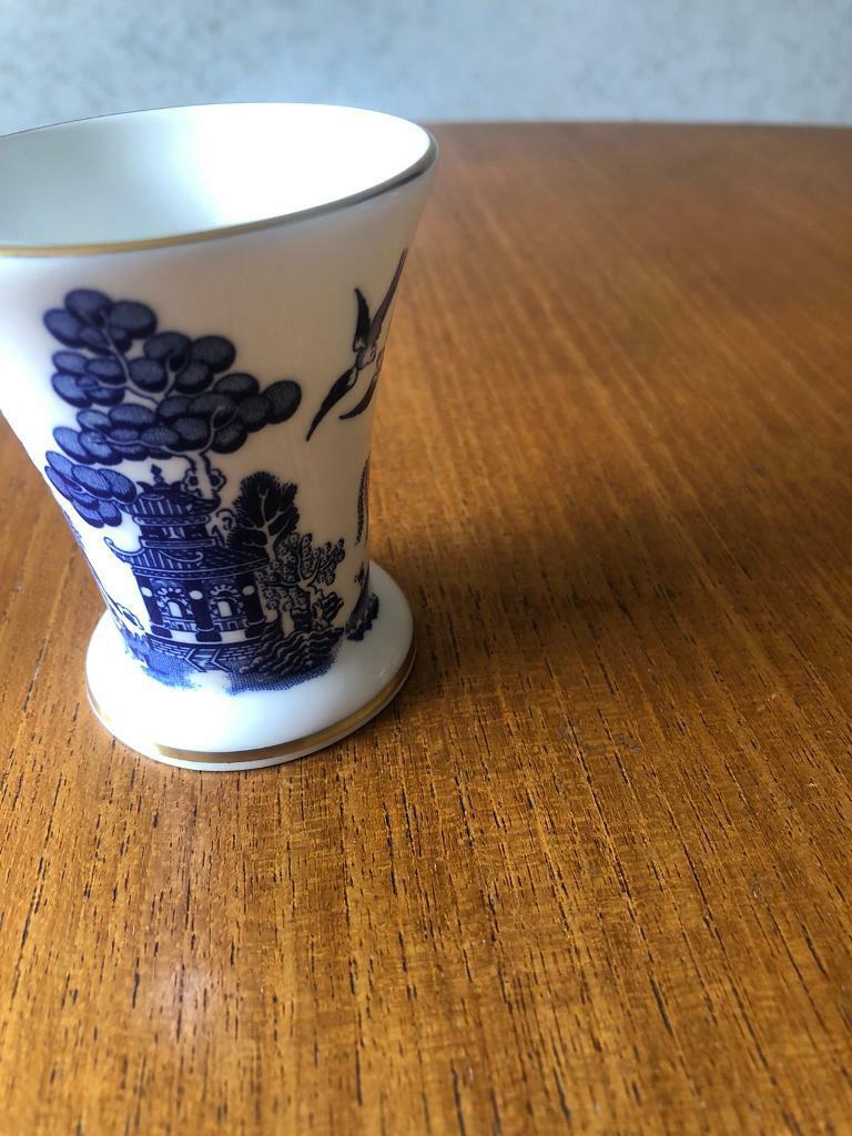 Vase by Coalport in Willow Pattern. Perfect condition 