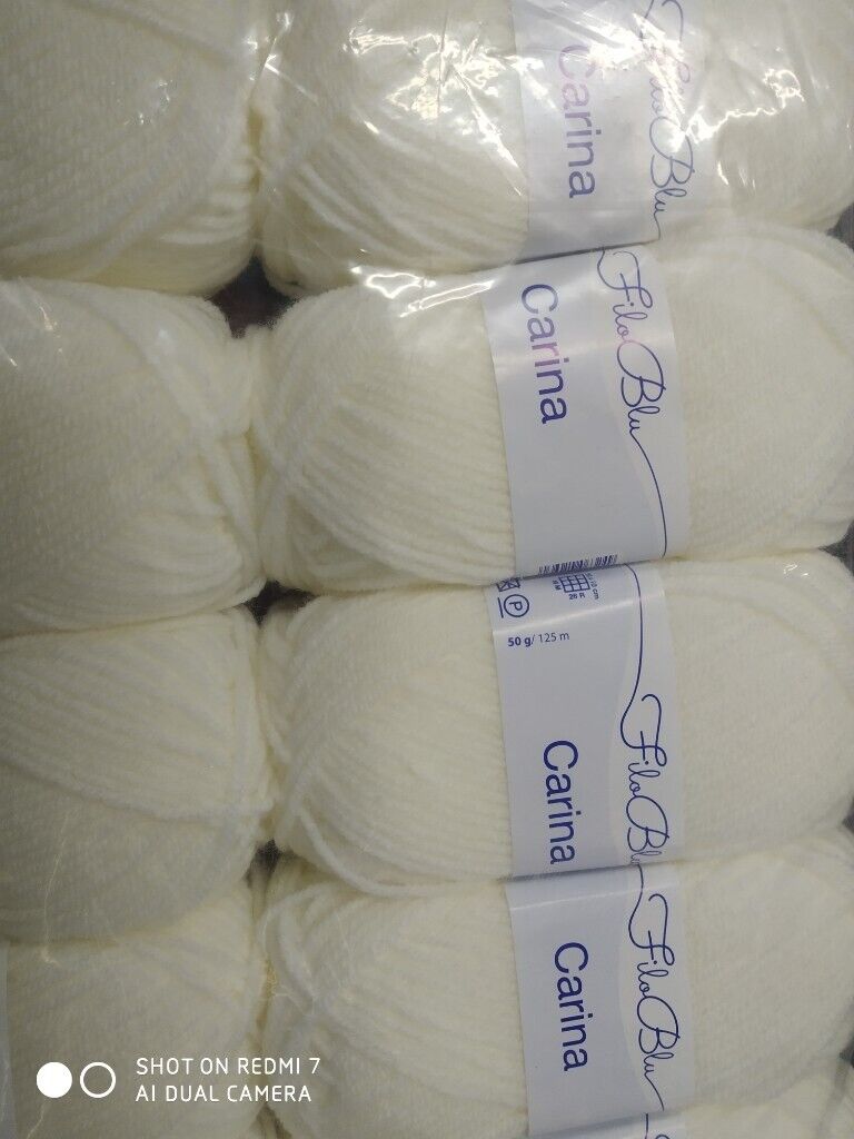 FILO BLU CARINA DOUBLE KNITTING WOOL YARN 5X50G BALLS 10 COLOUR CHOICES NEW