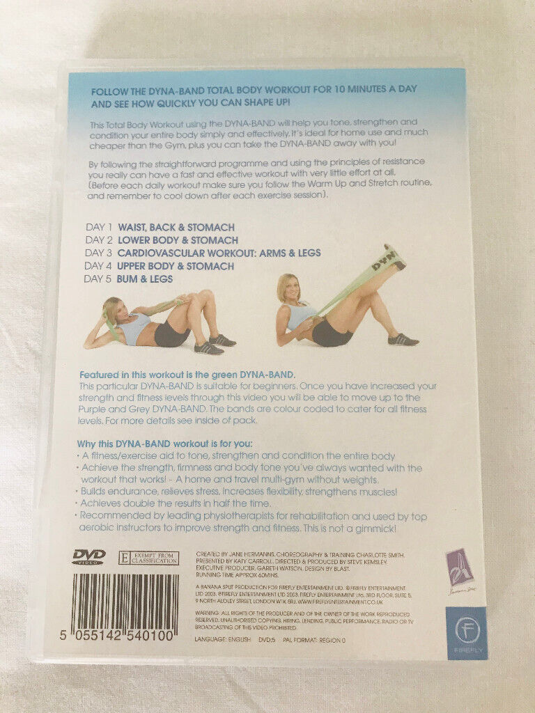 Dyna-Band Total Body Workout DVD and 3 x Dyna-Bands