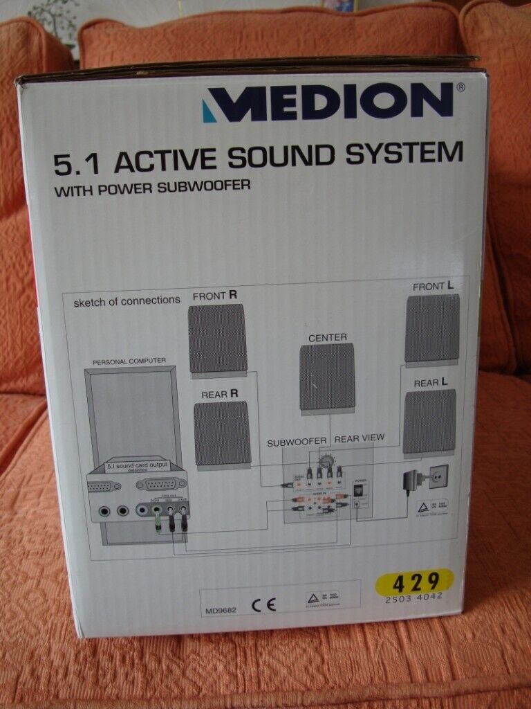 MEDION 5.1 ACTIVE SOUND SYSTEM, BOXED.