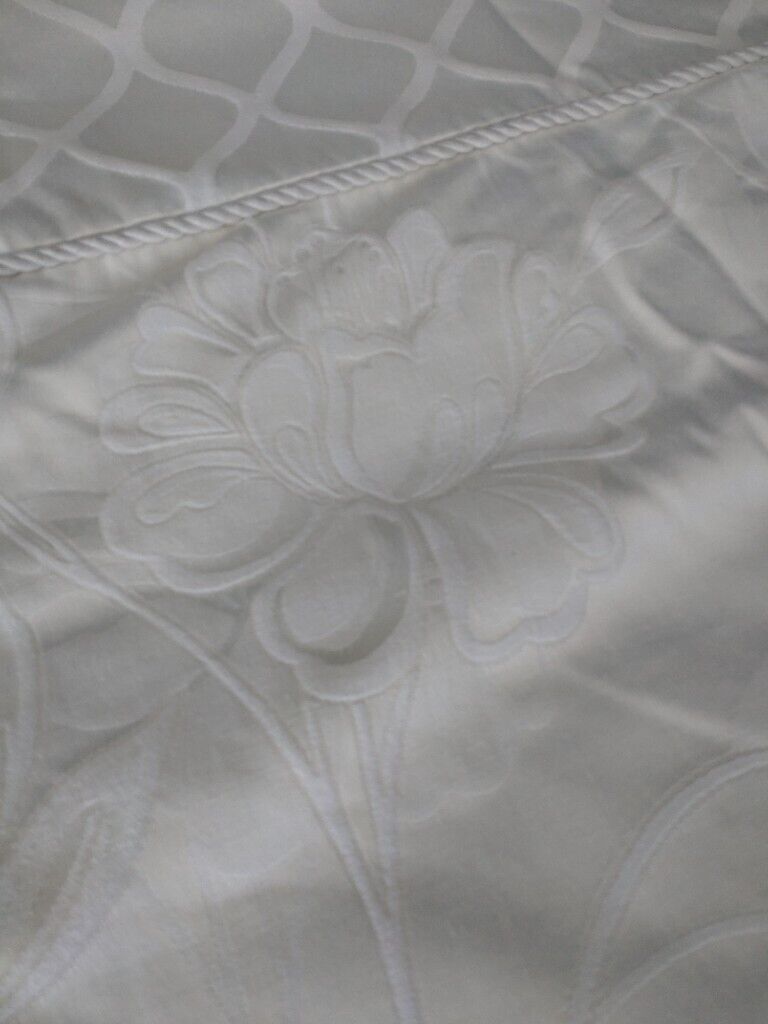 Cream pattern curtains