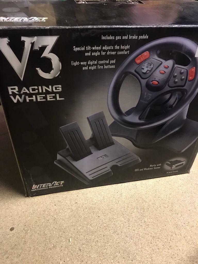 V3 Racing Wheel With Pedals 