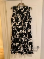 image for Black & White Sleeveless Size 18 Designer Dress by Heine comes with a Black Jacket