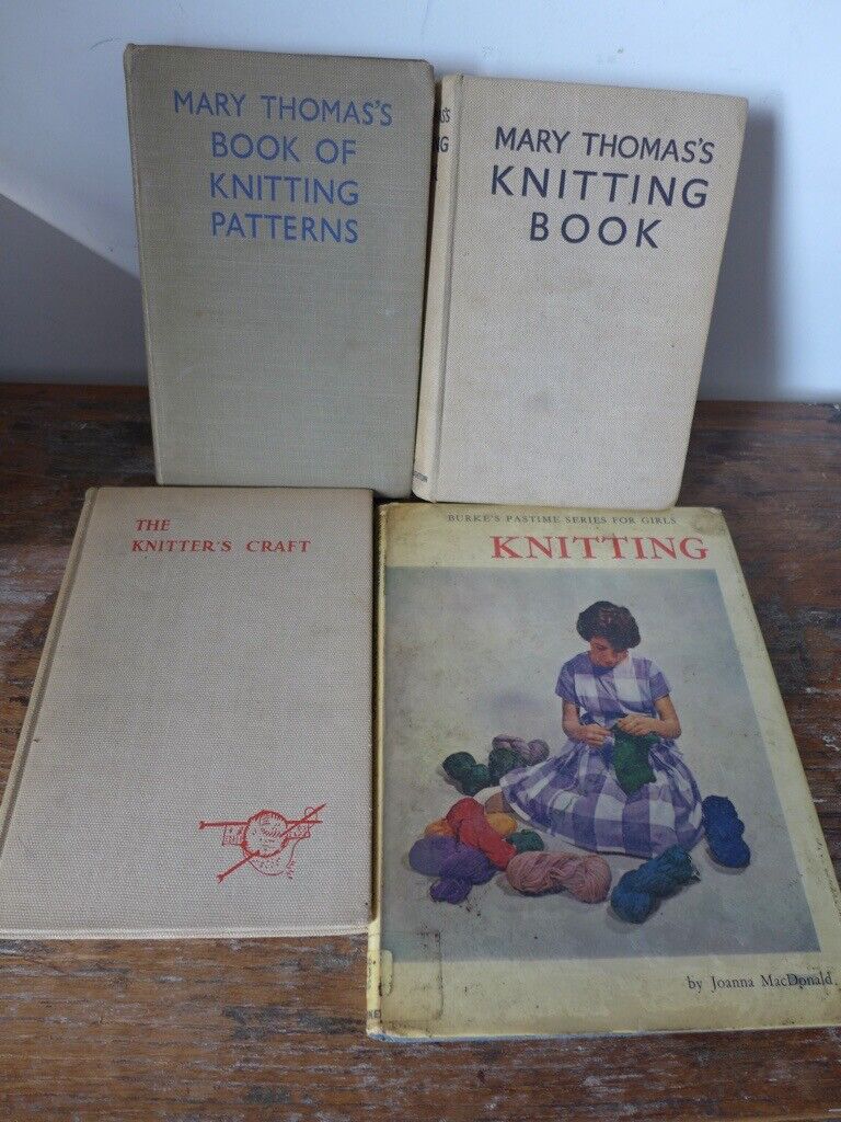 image for Four collectable vintage knitting hardbacks. THREE FIRST EDITIONS. See titles and details below.