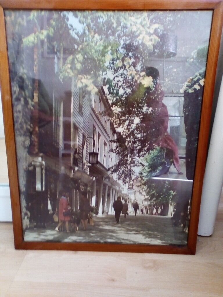 Guildford High Street & Ingatestone High Street & Smithy in glass, wooden Frames 