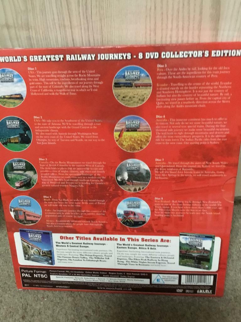 BOXED SET OF 8 TRAIN DVDs COLLECTORS EDITION