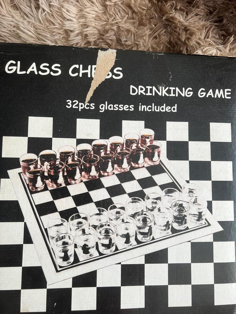 Glass chess Set Dinking game