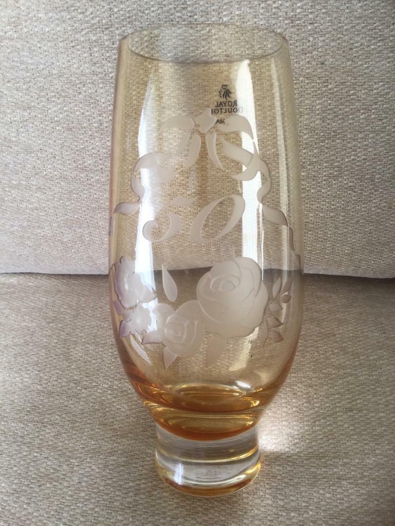 Royal Doulton Hand Made 50th Anniversary Glass Vase | in Littleborough,  Manchester | Gumtree