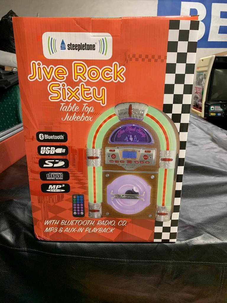 NEW COUNTERTOP JUKEBOX CD/RADIO/BLUETOOTH 