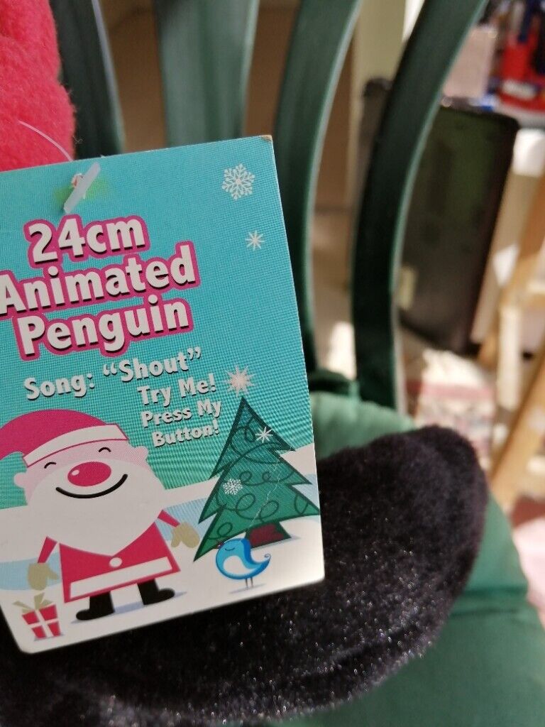 24 cm Animated Penguin, soft toy 