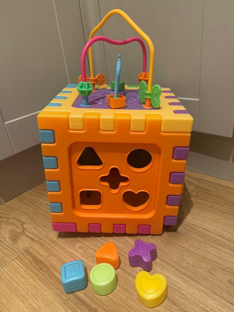 Multipurpose & Multicoloured Developmental Educational Activity Cube Toy 