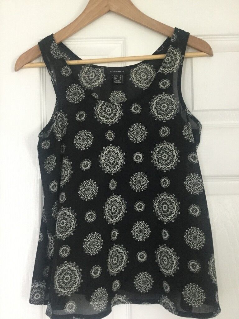 image for Atmosphere black printed vest top