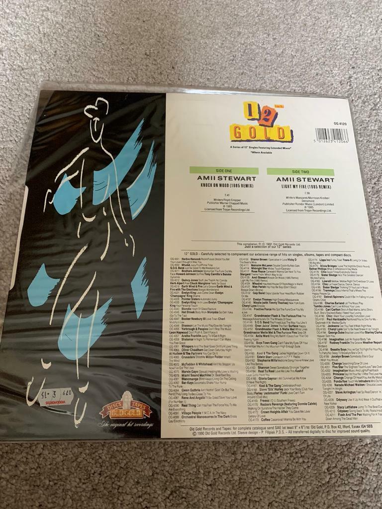 Amii Stewart - Knock on Wood / Light My Fire (85 Remix) 12” Vinyl Record 