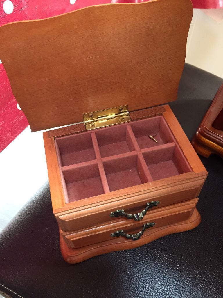 Crafted small wooden ring box