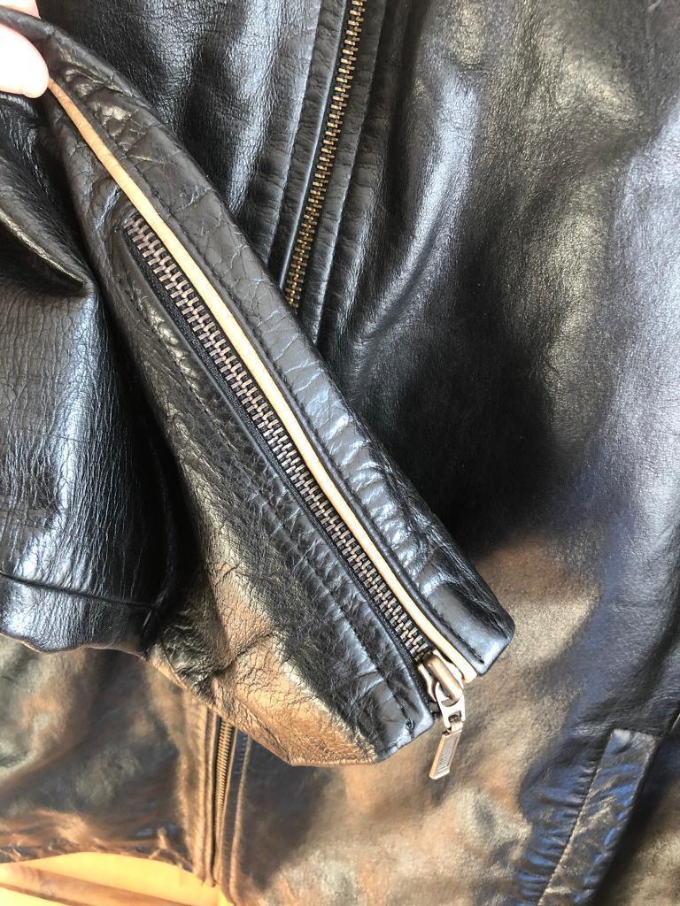 Leather jacket biker style 