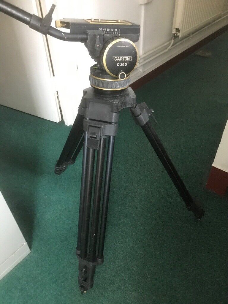 Cartoni C20S pro Heavy duty Tripod Head + Legs. For TV ENG, EFP etc