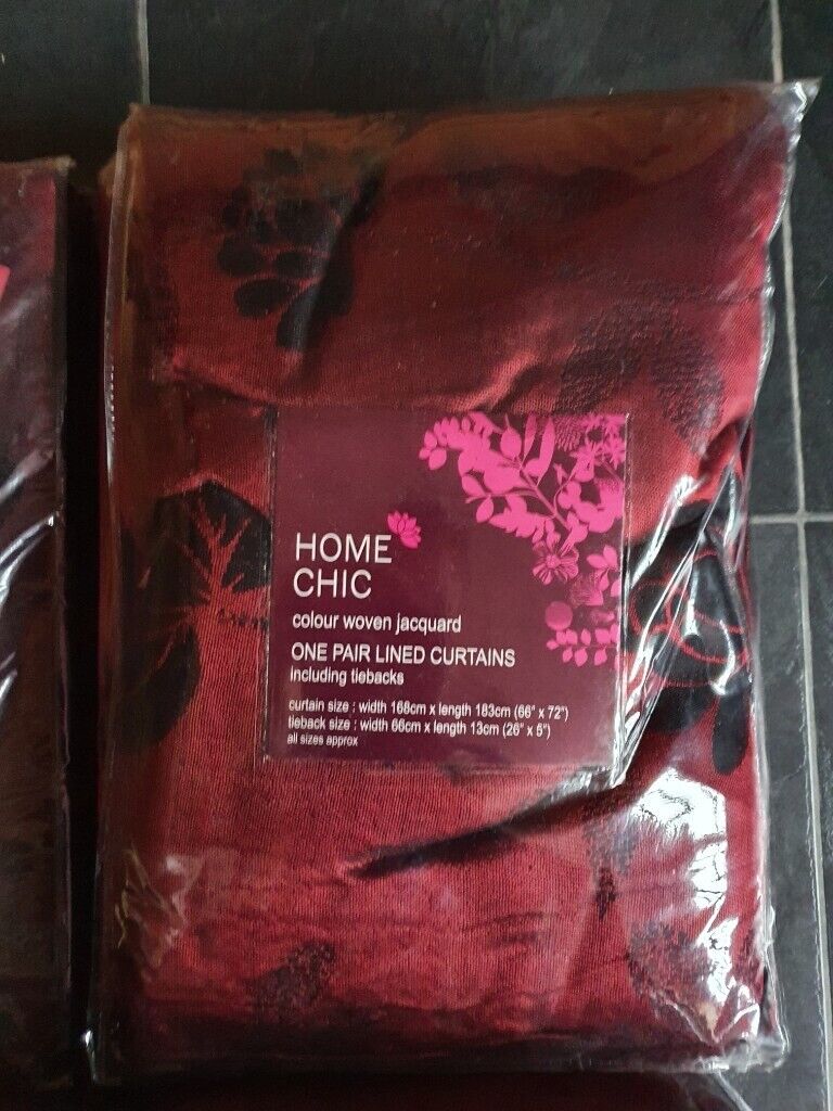 Home Chic colour woven jacquard matching bedding set (Double Duvet, Bedspread, Curtains) 