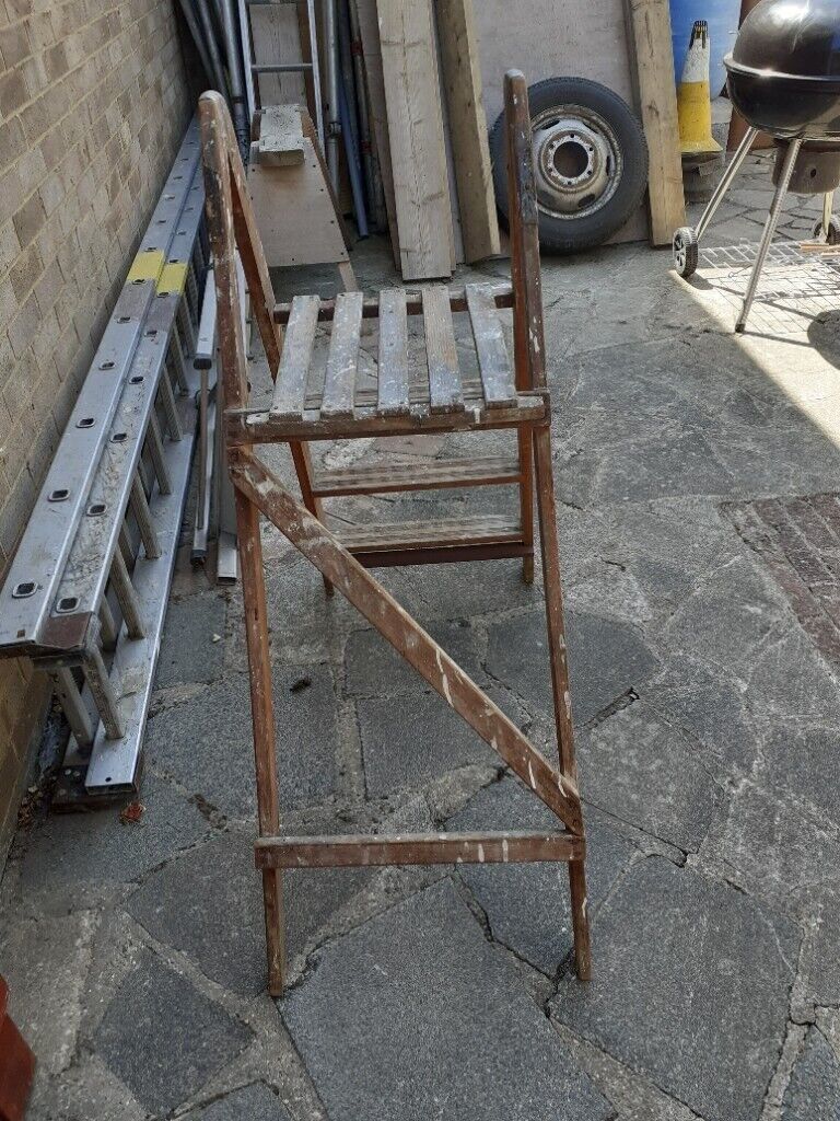 Vintage wooden step ladder.