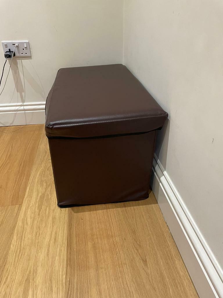 Faux leather large storage box new