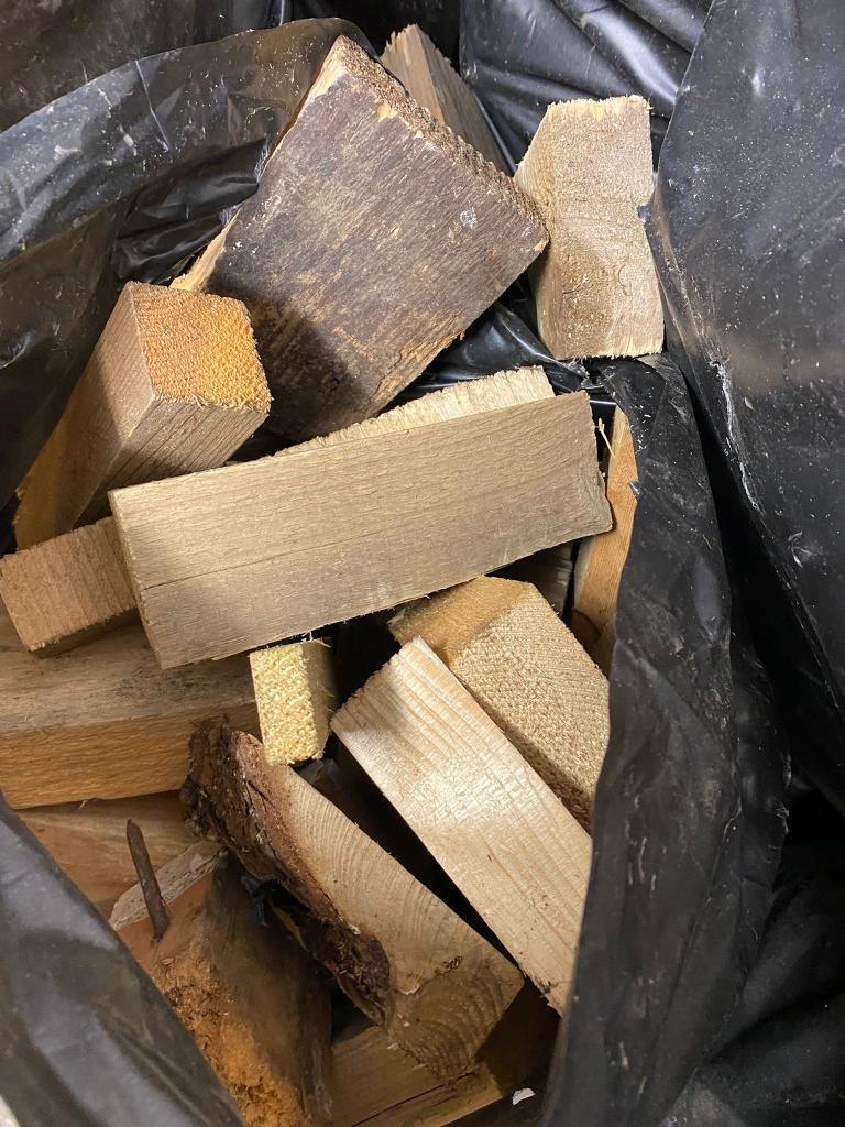 Bags of fire wood 