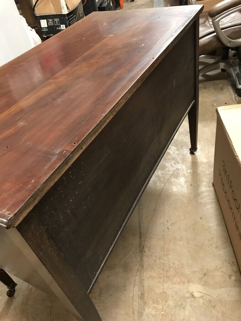 VINTAGE WOODEN CHEST OF DRAWERS WITH INLAY (NO DRAWERS)