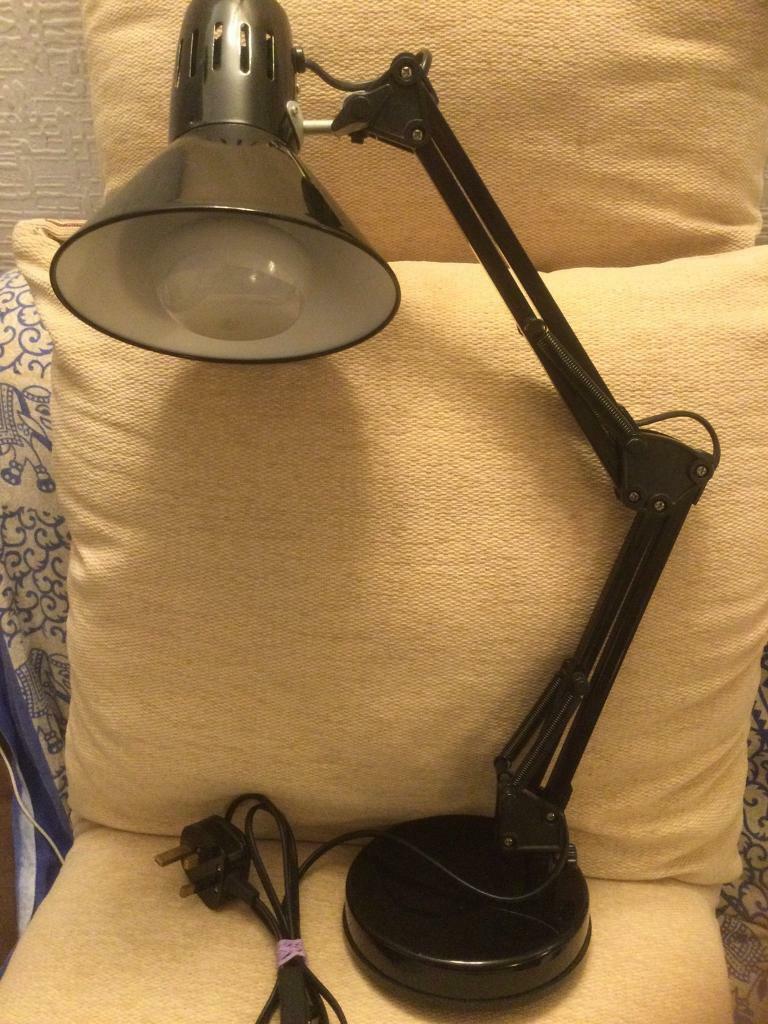 Black Angle-poise Table Lamp 