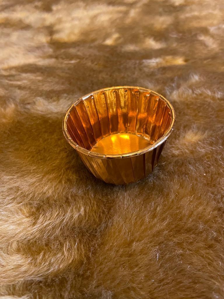 image for 50 gold cake baking cups wedding snacks canapés 