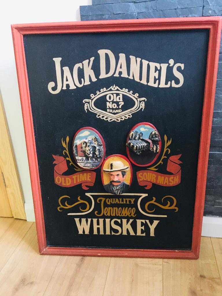 Vintage Advertising 3D Wooden Pub Sign Jack Daniels