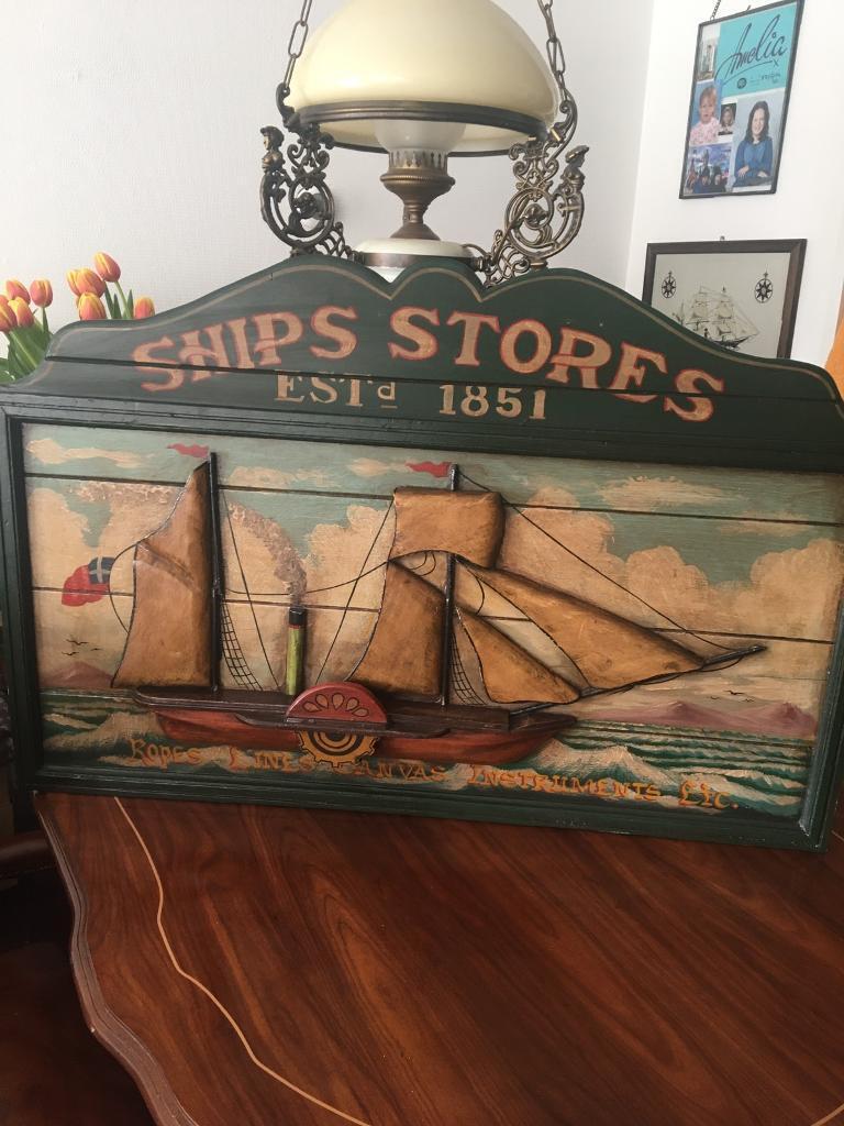 XL Ships Stores 3D wooden advertising sign