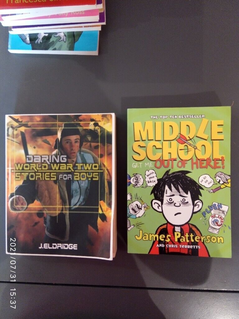 image for 2 x Books Middle School: Get Me Out of Here! & Daring WWII Stories for Boys