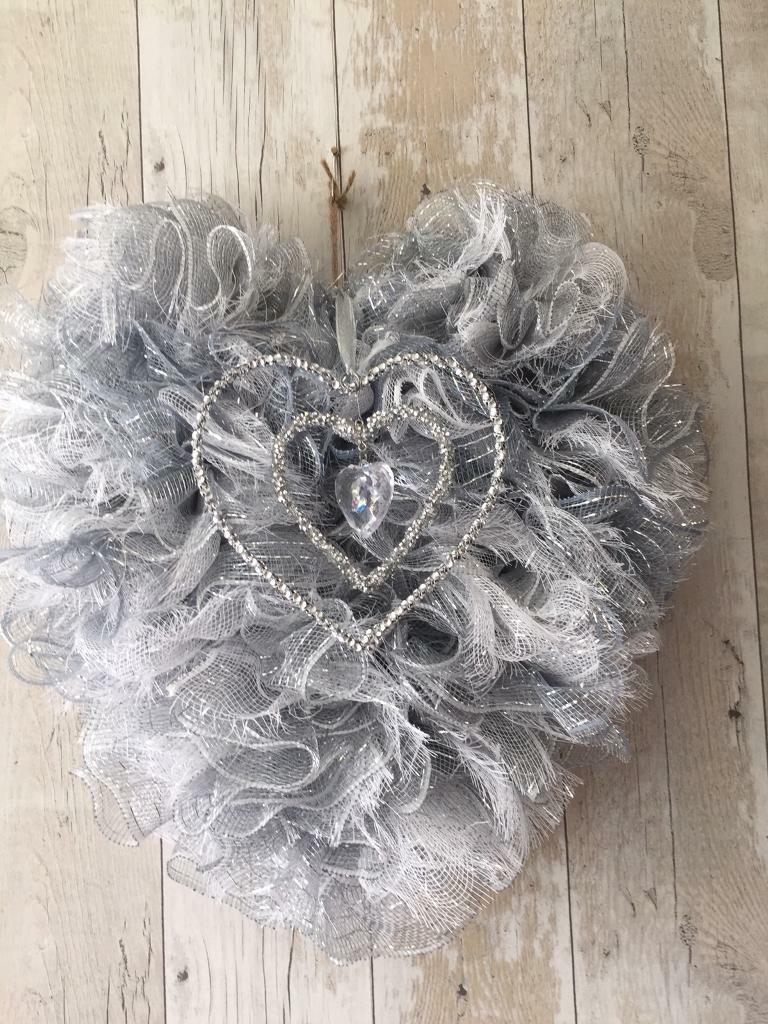 Valentine’s Day silver heart reduce to clear 
