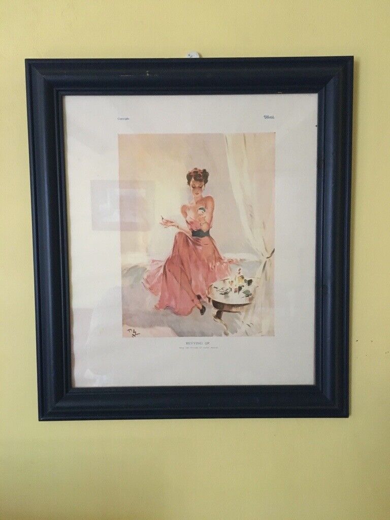 Framed Vintage David Wright Print
