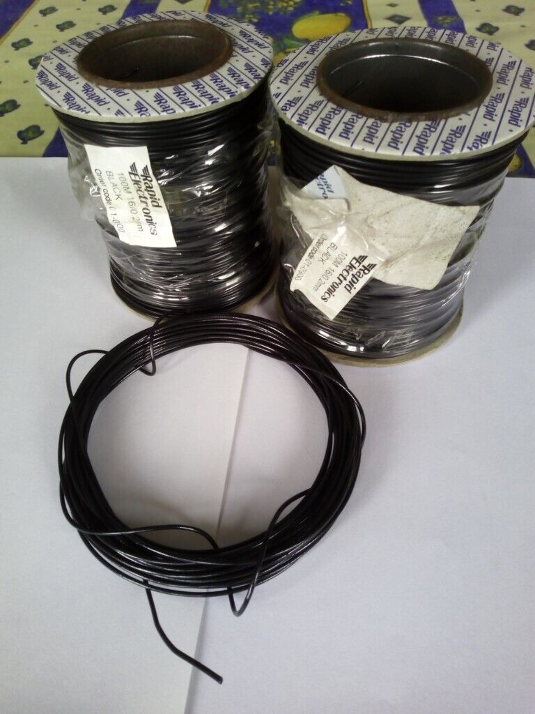 100m Reel of  3A, Black Wire  £ 15 - nice bargain