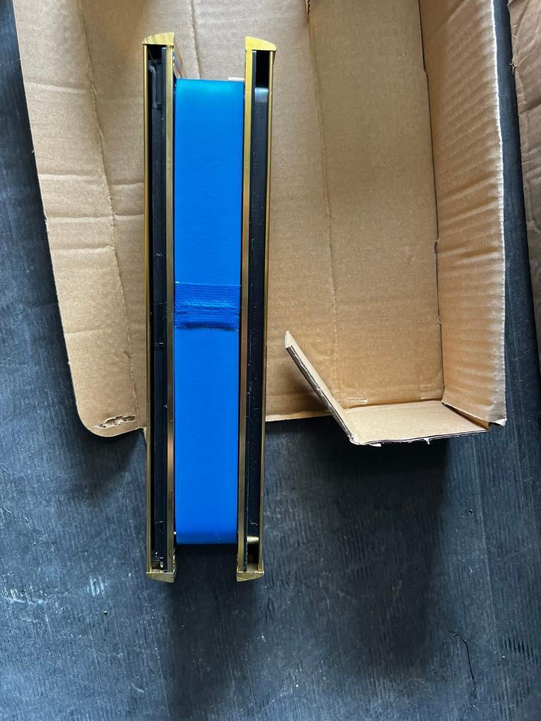 INTUMESCENT LETTERBOX  satin BRASS (BLACK FRAME)
