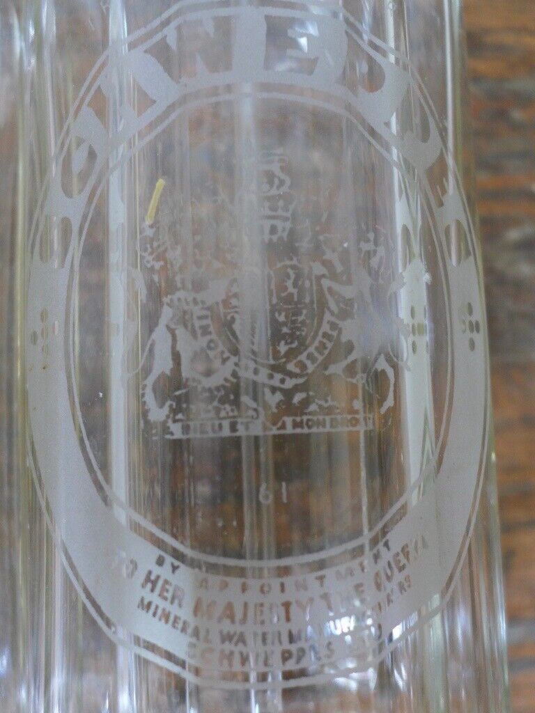 Collectable, Bar Display etc. TWO Antique Vintage Schweppes Soda Syphon Bottles, £25 for the two.