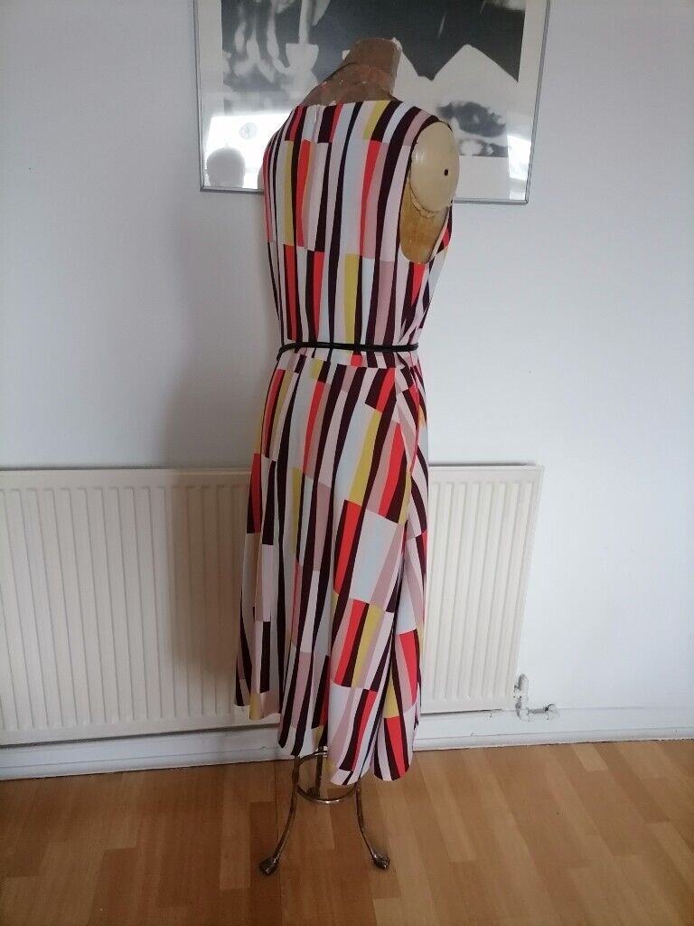 Designer JASPER CONRAN  Retro Midi Dress. Ex Cond. Size : UK 12. EU 40. 